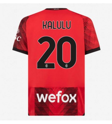 AC Milan Pierre Kalulu #20 Hemmatröja 2023-24 Kortärmad